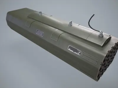 Telson 22 Launcher With Missiles Low-poly 3D model