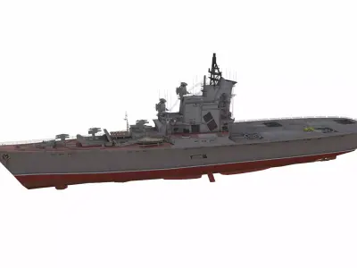 Moskva-missile cruiser Low-poly 3D model