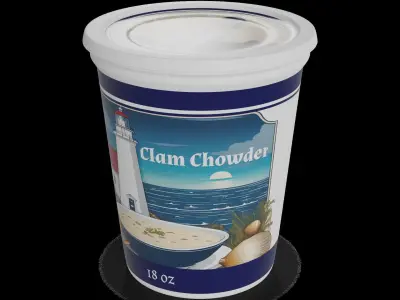 Soups and broths Clam Chowder 3D model