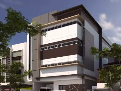 BRIXTON COMMERCIAL Low-poly 3D model