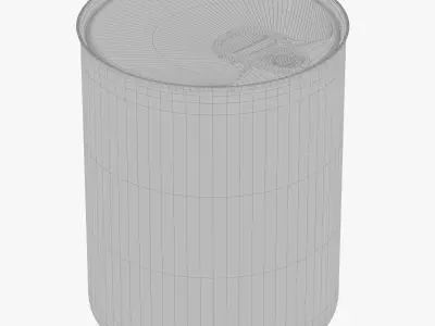 canned food round tin metal aluminium can 03 3D model