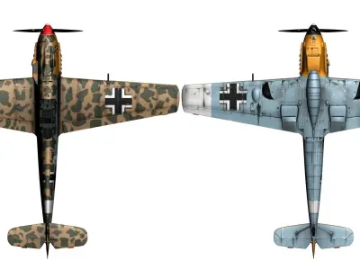 Messerschmitt BF109-E7 Trop 3D model