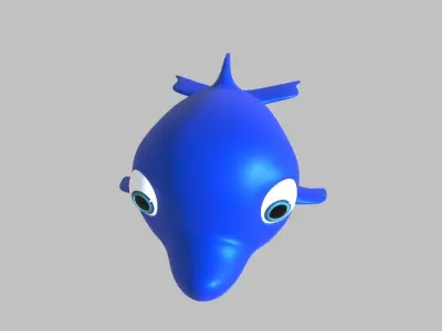 Dolphin Cartoon 3d 3D model