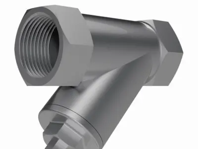 Y-Type Strainers - BSP Threaded Ends 3D model