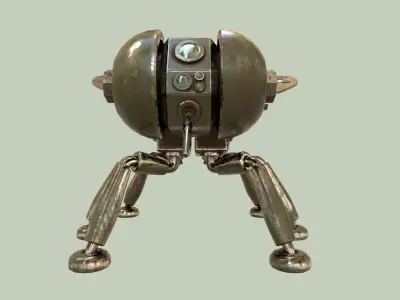 Stylized Robot Mosquito Low-poly 3D model