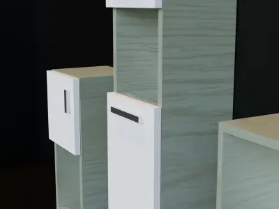 Bathroom furniture 01 Free low-poly 3D model