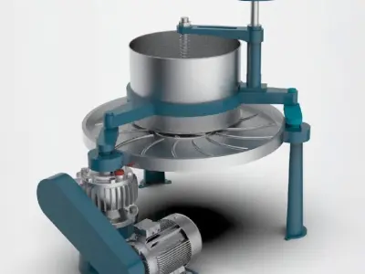 Tea rubbing machine 3D model