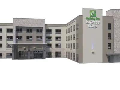 Commercial Building-014 Holiday Inn Hotel 3D model