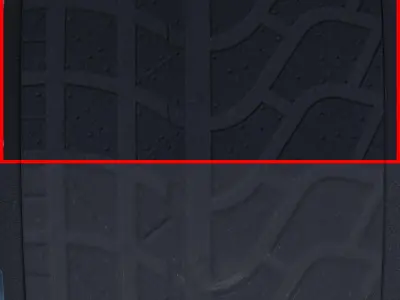 18 inches wet front tyre Low-poly 3D model