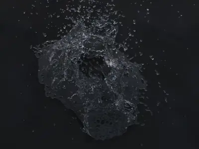 Water Liquid Splash Hi-Poly 3D model