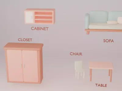 furniture free Free low-poly 3D model purchase