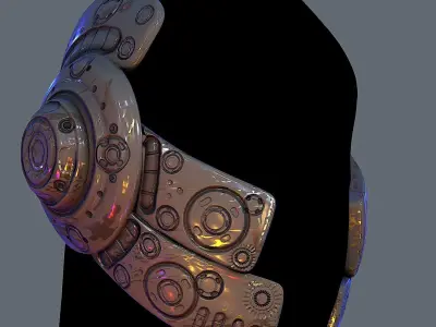 Gas mask helmet 3d model scifi Low-poly Low-poly Low-poly 3D model shop