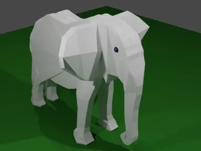 Elephants elephant with eyes 3D model
