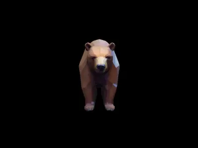 High 3d Render  The Bear Is A Large Powerful Animal 3D model