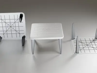 Plastic table 3D model purchase