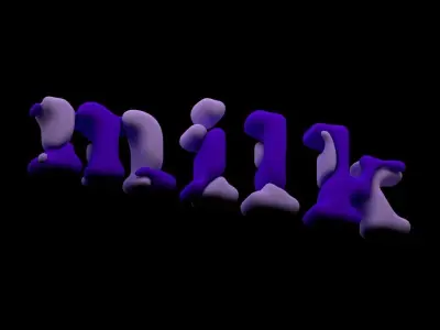 Animated 3D Text 3D model