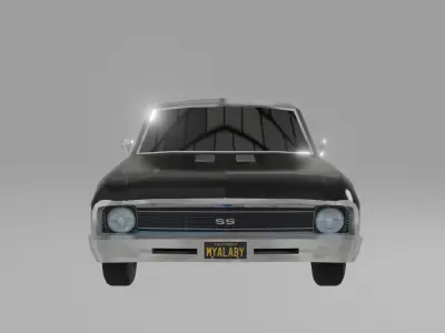 MUSCLE CAR model FREE Free low-poly 3D model