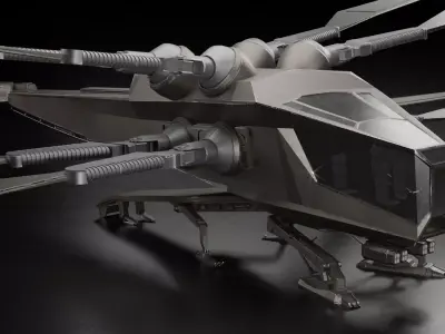 Ornithopter Dune Low-poly 3D model