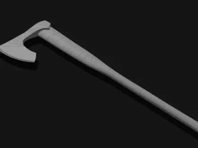 Viking Axe 5 Low-poly 3D model
