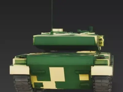 Realistic Main Battle Tank 3D Model Low-poly 3D model