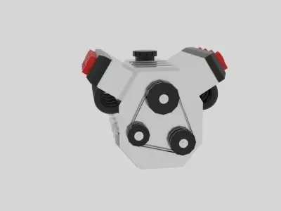 Cartoon Engine Low-poly 3D model