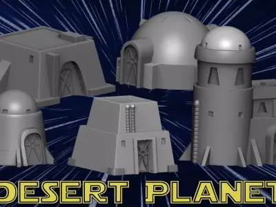 Desert planet 3D print model