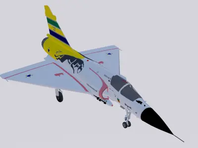 Dassault Mirage 2000-C Tribute Ayrton Senna 3D model