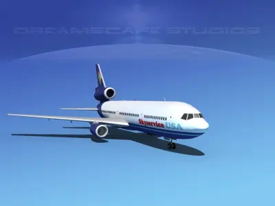 Douglas DC-10 Skyservice USA 3D model