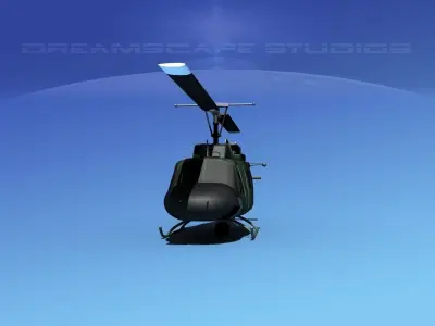 Bell UH-1N US Airforce Special Ops 3D model