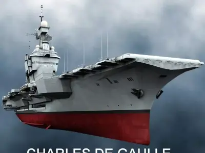 Nuclear aircraft carrier Charles de Gaulle 3D model