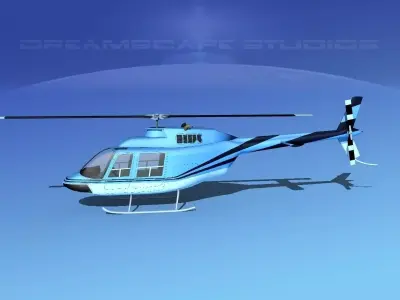 Bell 206 Jet Ranger V09 3D model