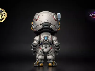 Pragmata Astronaut Robot Funko STL Sci-Fi 3D Print Figure 3D print model