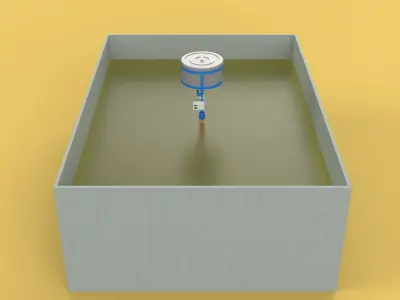 FISH FEEDER CENTRIFUGAL SPREADER ROTARY AUTOMATIC 3D model