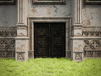 GOTHIC CASTLE BUILDING 5 Low-poly 3D model