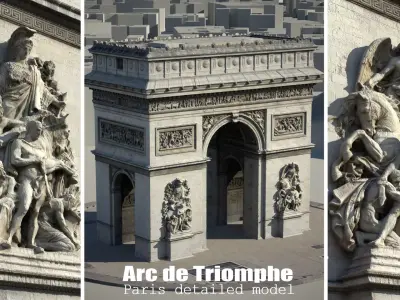 Arc De Triomphe Paris 3D model