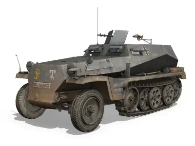 SDKFZ 250 - Halftruck  - 24PD 3D model