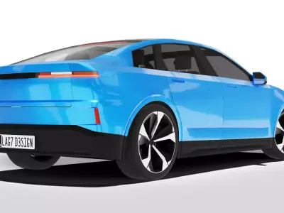 Sedan Low-poly 3D model