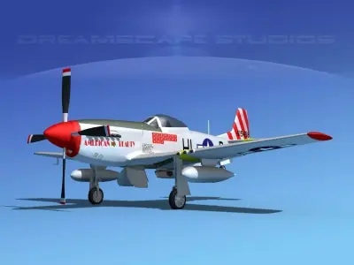 P-51D Mustang American Beauty 3D model