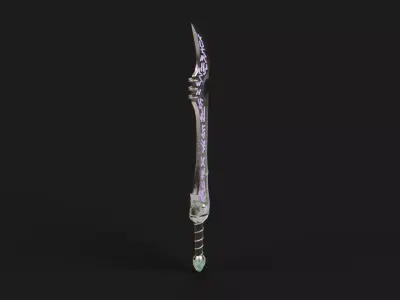 Magical Fantasy Machete Low-poly 3D model