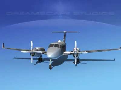 Beechcraft MC-12W Liberty Bare Metal 3D model
