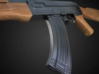 AK47 Assault Rifle Hi-Res 3D model