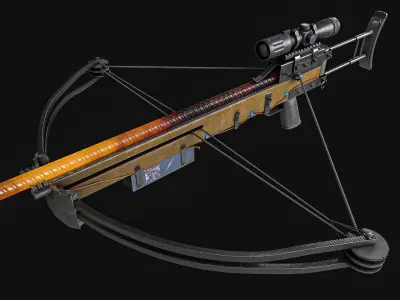 Rebar Crossbow  Low-poly 3D model