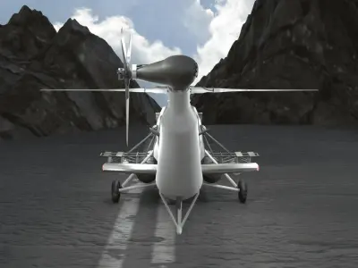 Helicopter-mi-8 pair of propellers Low-poly 3D model