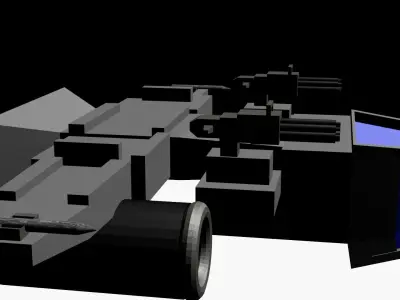  spaceship Low-poly 3D model