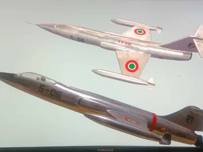 Military Airforce Starfighter F104G Low-poly 3D model