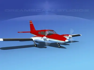 Piper PA-34 Seneca V07 3D model