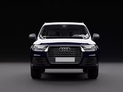 Audi Q7 Tfsi e Dark Blue 3D model