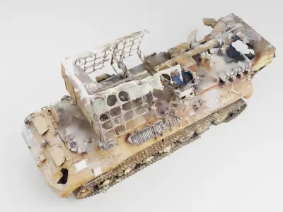 Russian SPR-2M Rtut-BM destroyed by Ukrainian army 3D model