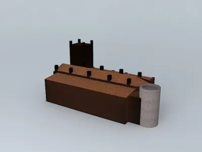 Church of St. Mary Tower Carvajar. Caceres Concatredral Free 3D model