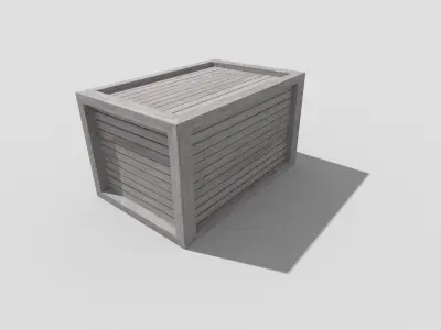 low poly wooden crate Low-poly 3D model buy